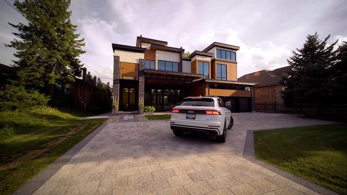 Elegant paver driveway — luxury curb appeal Southern California