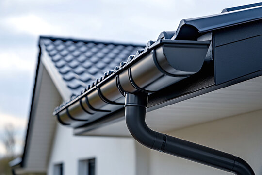 Seamless gutters on beautiful home exterior